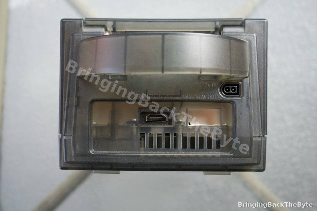 Nintendo GameCube Console–Smoke Black Clear Shell + RetroGEM HDMI + GCLoader ODE