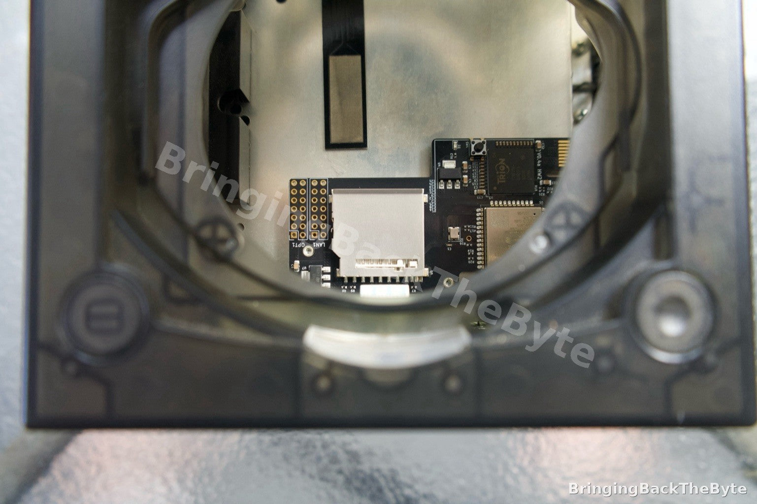 Nintendo GameCube Console–Smoke Black Clear Shell + RetroGEM HDMI + GCLoader ODE