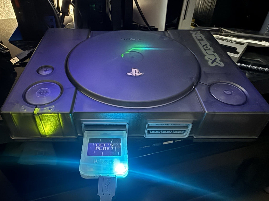 Smoked PS1 Console XStation ODE RetroGEM HDMI Recapped PSU + Board Tested